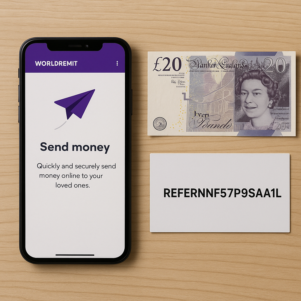 WorldRemit Promo Code UK: Use REFERNNF57P9SAA1L for a £20 Bonus